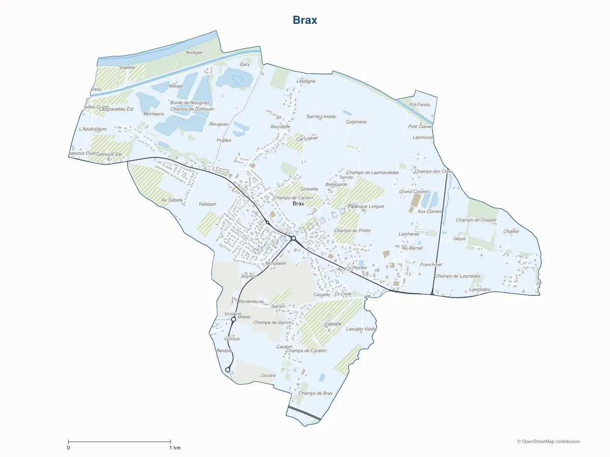 Carte de Brax à personnaliser