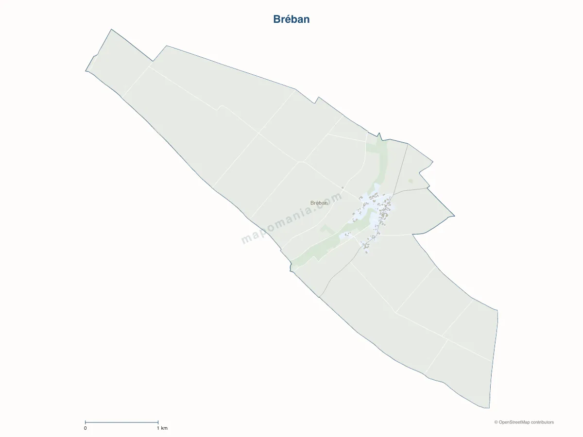 Carte de Bréban à personnaliser