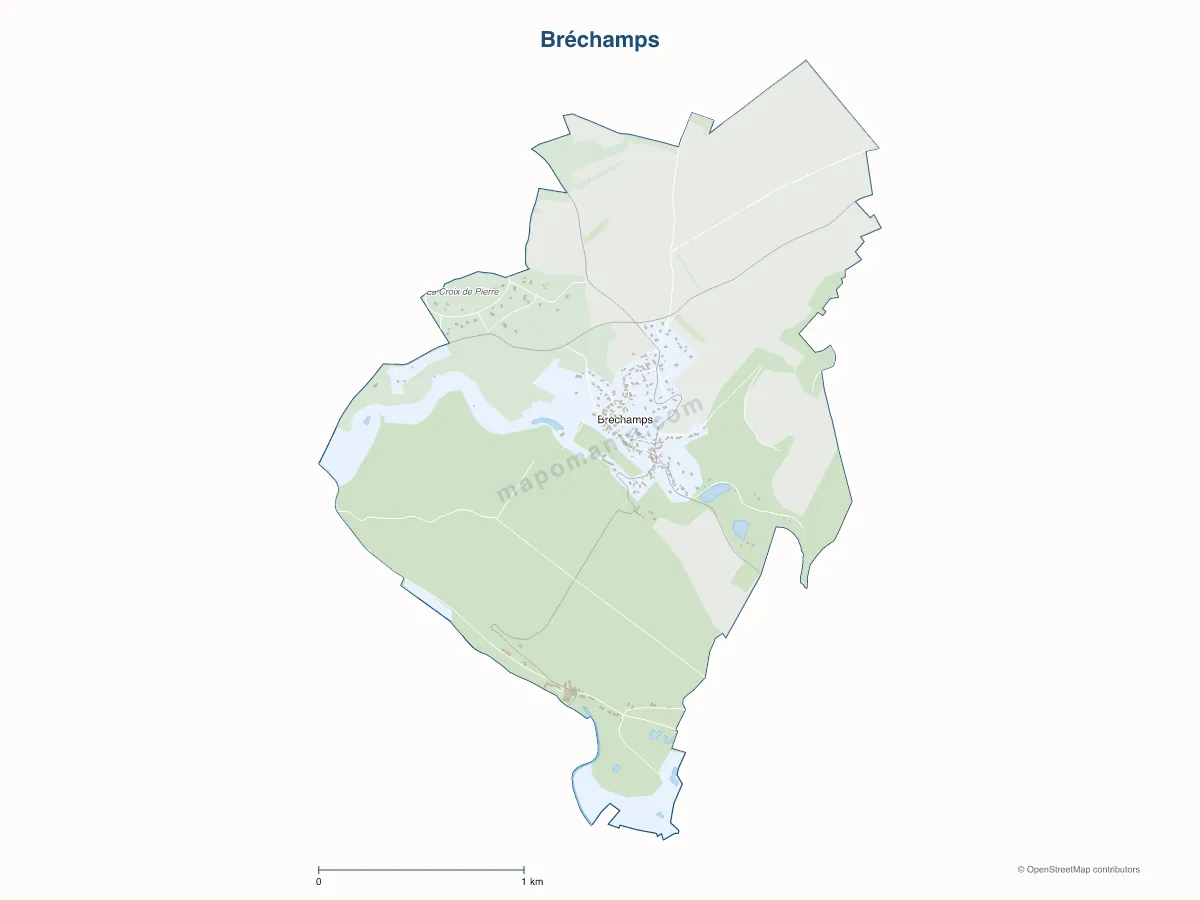 Carte de Bréchamps à personnaliser