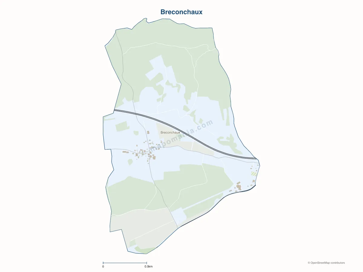 Carte de Breconchaux à personnaliser
