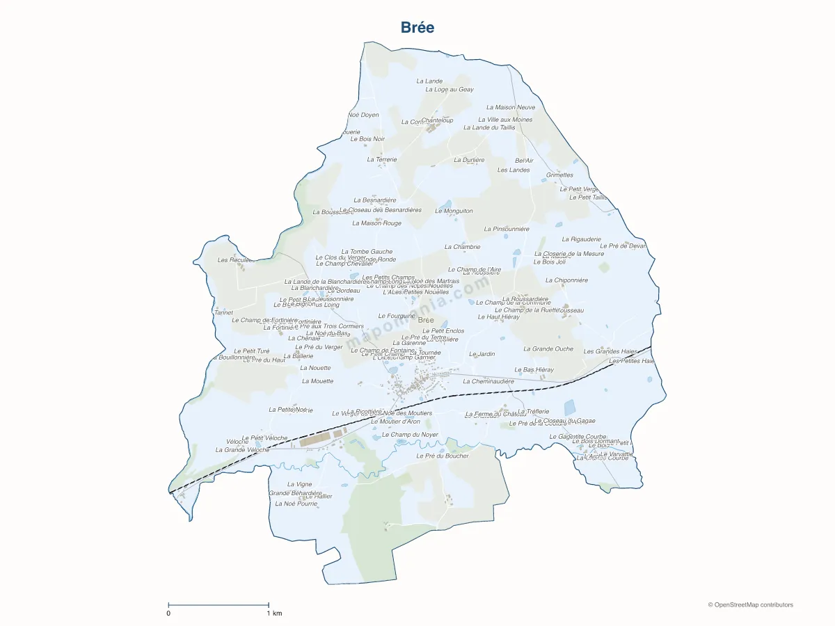 Carte de Brée à personnaliser