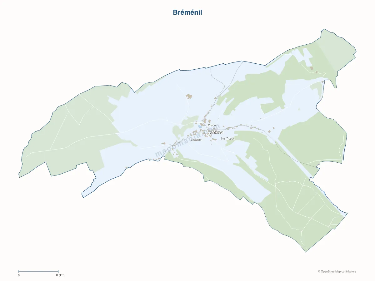 Carte de Bréménil à personnaliser