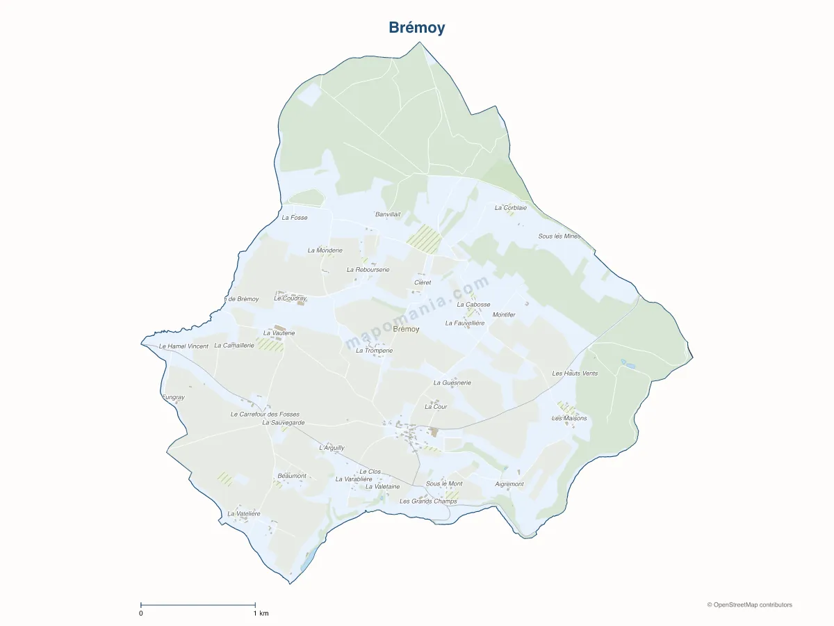 Carte de Brémoy à personnaliser
