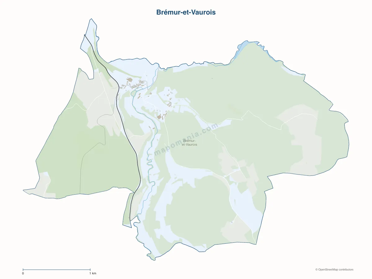 Carte de Brémur-et-Vaurois à personnaliser