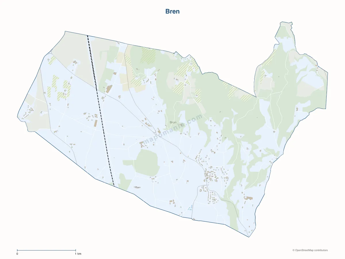 Carte de Bren à personnaliser