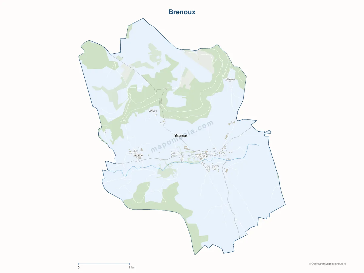 Carte de Brenoux à personnaliser