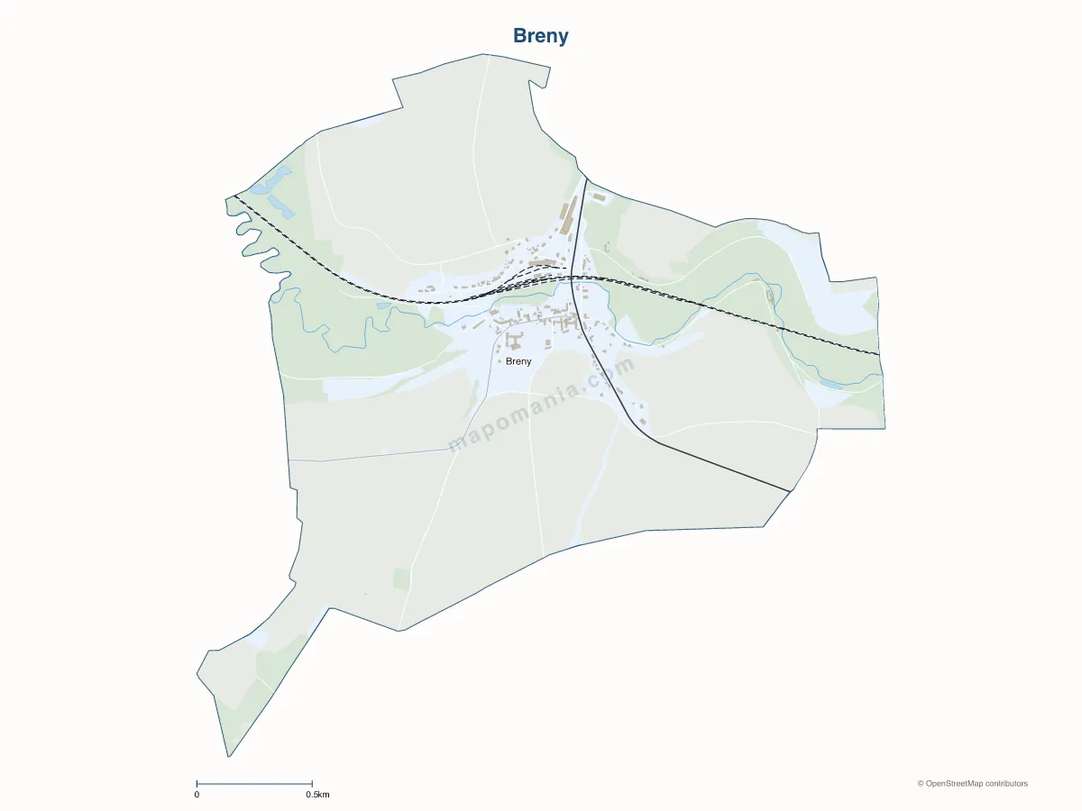 Carte de Breny à personnaliser