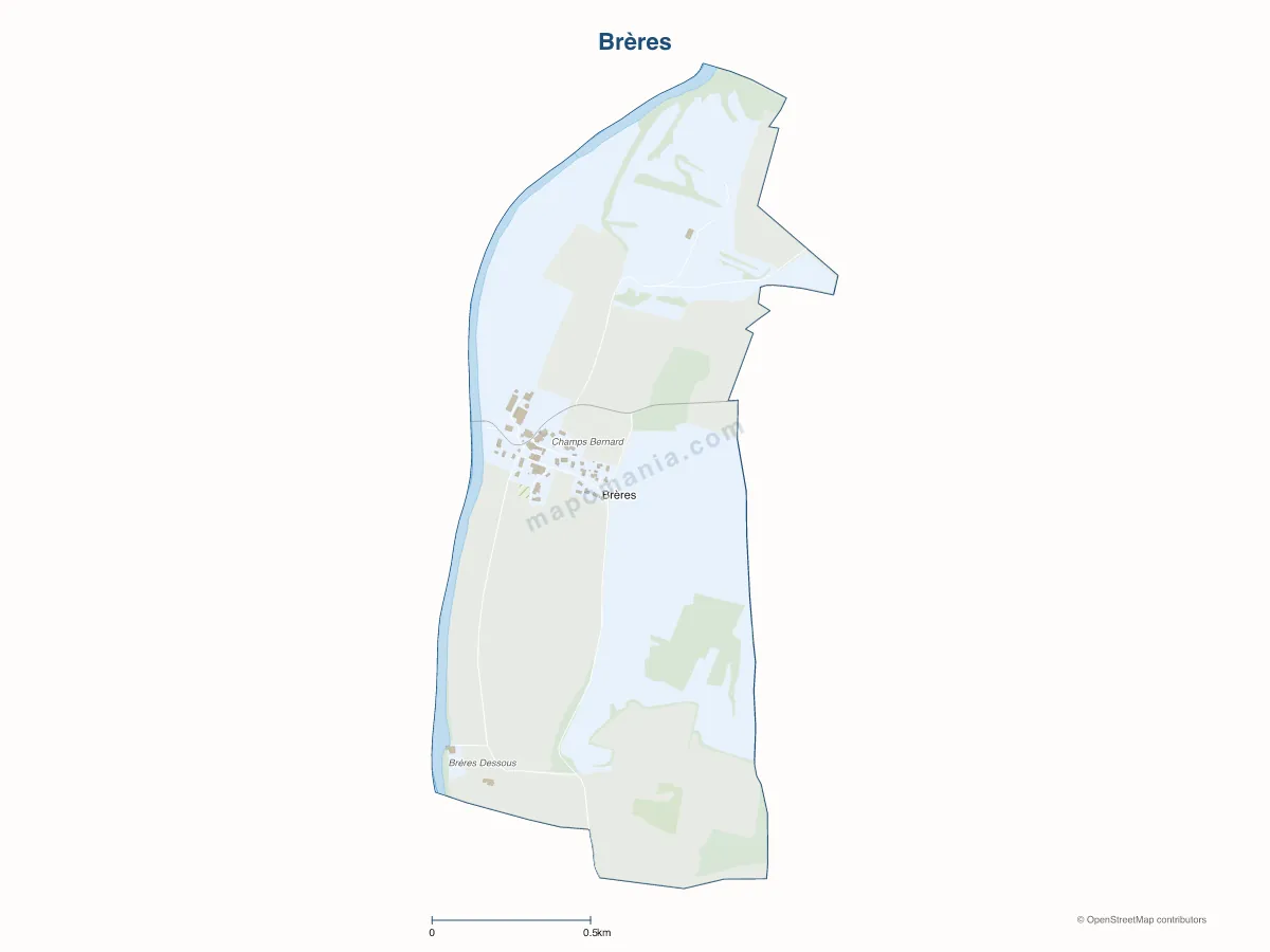 Carte de Brères à personnaliser