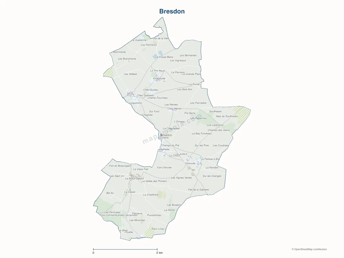 Carte de Bresdon à personnaliser