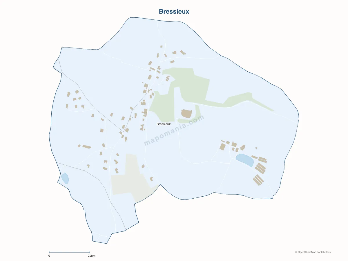 Carte de Bressieux à personnaliser
