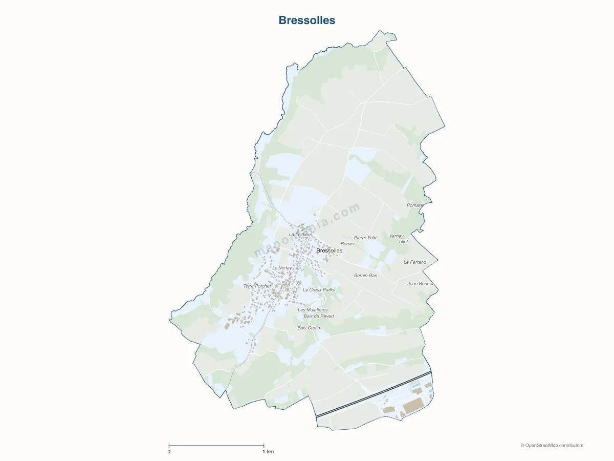 Carte de Bressolles à personnaliser