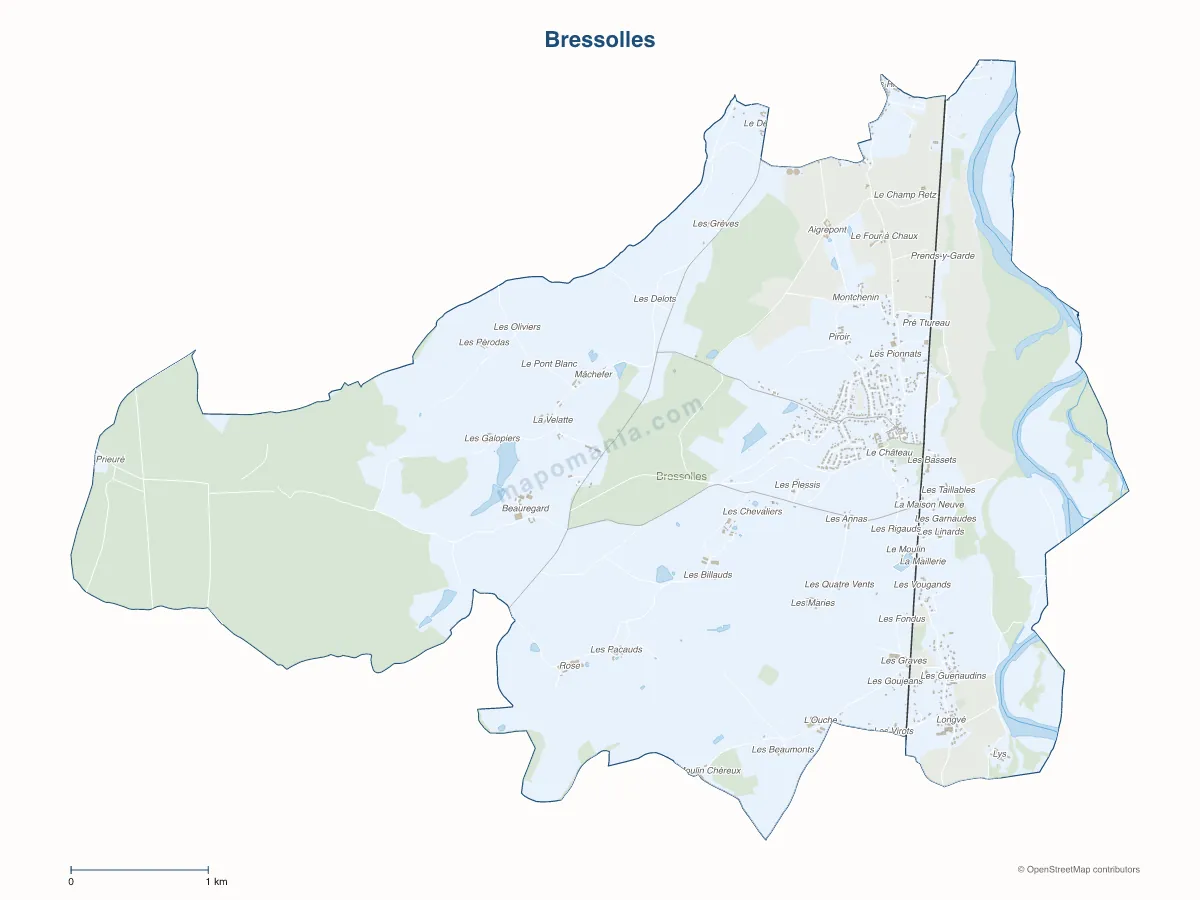 Carte de Bressolles à personnaliser