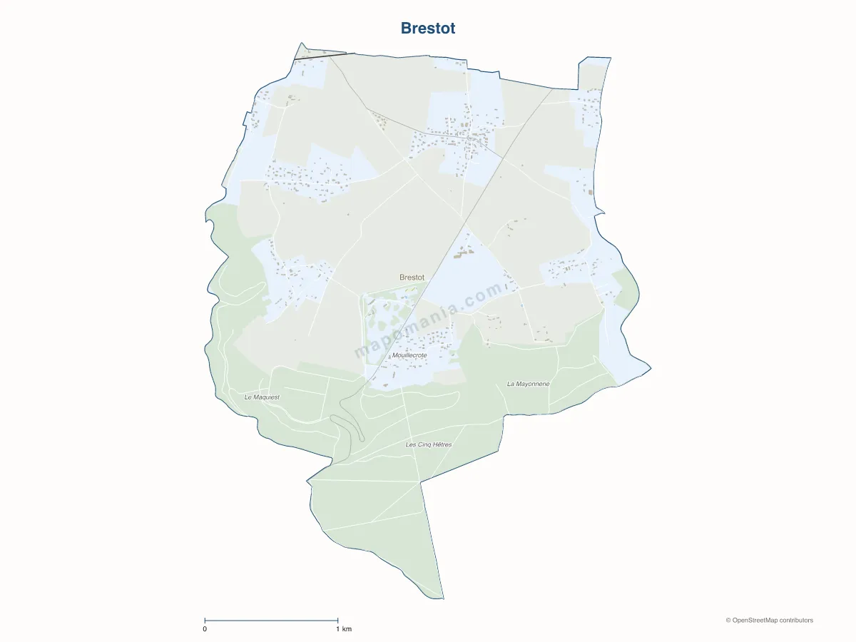 Carte de Brestot à personnaliser