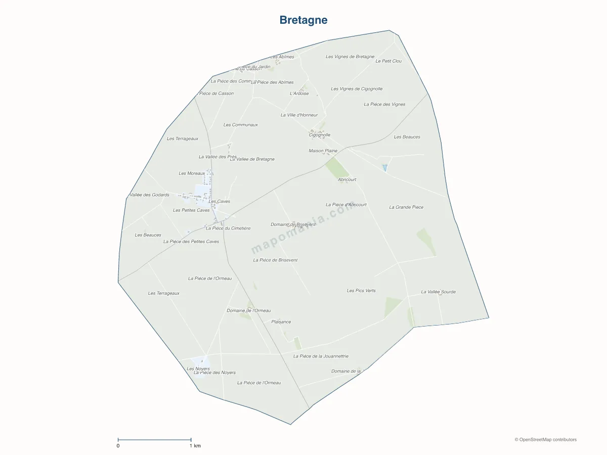 Carte de Bretagne à personnaliser