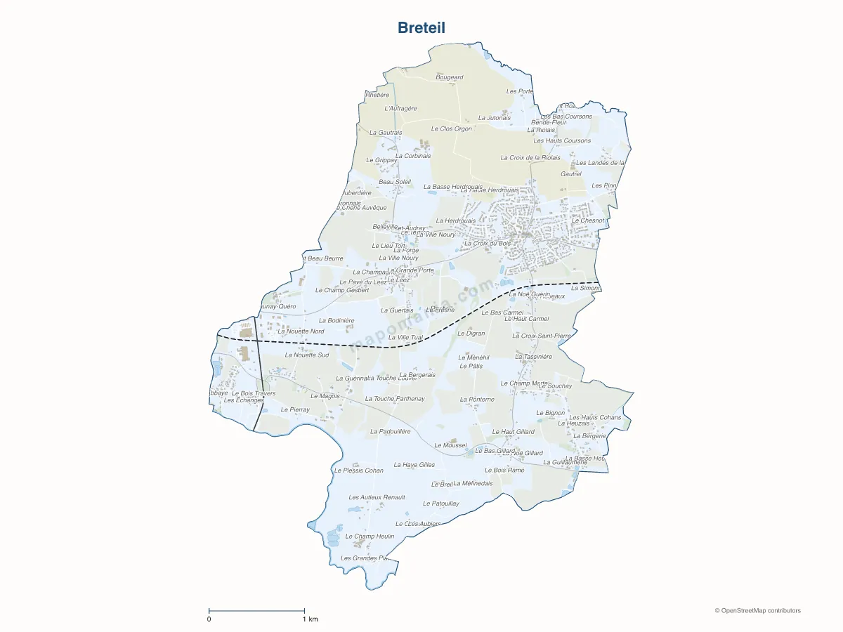 Carte de Breteil à personnaliser
