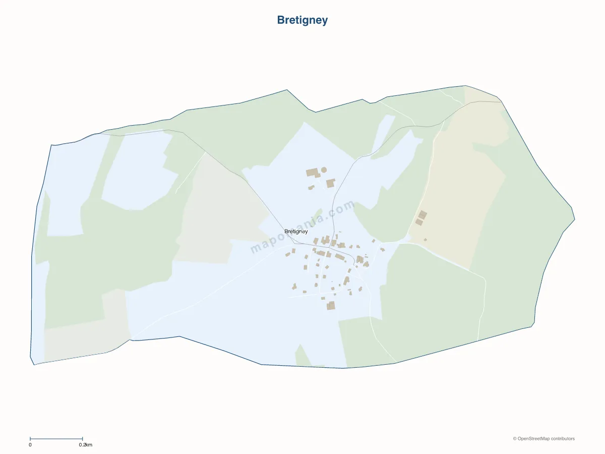 Carte de Bretigney à personnaliser