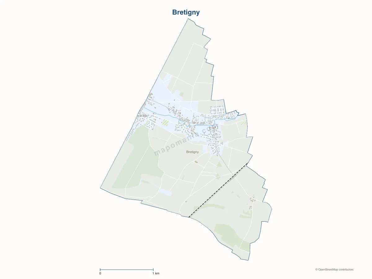 Carte de Bretigny à personnaliser