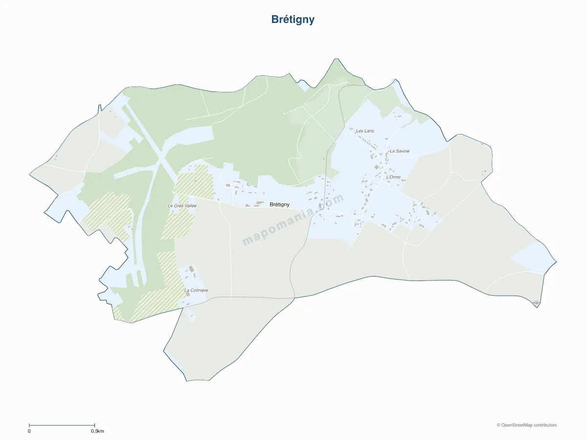 Carte de Brétigny à personnaliser