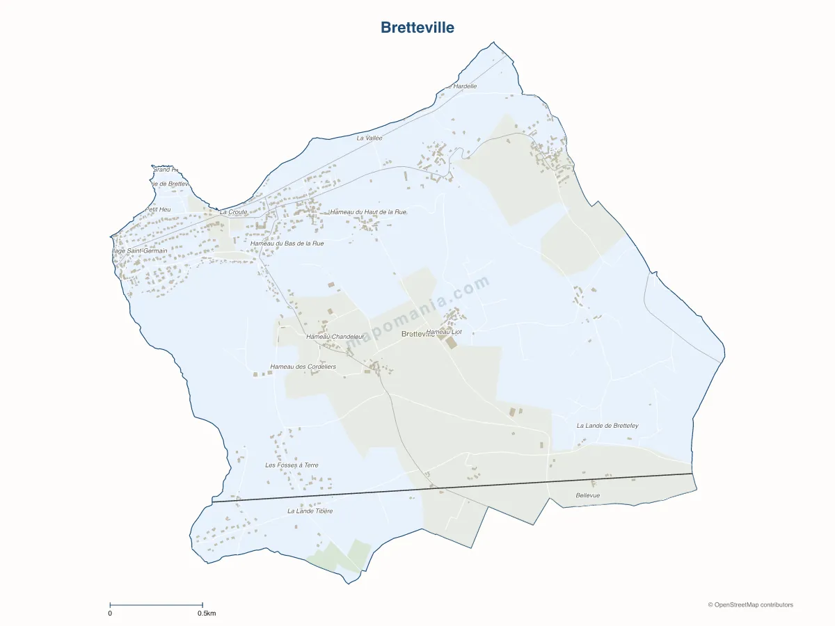 Carte de Bretteville à personnaliser