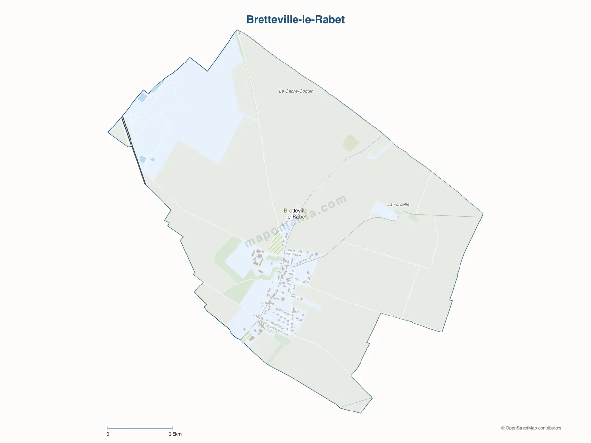 Carte de Bretteville-le-Rabet à personnaliser