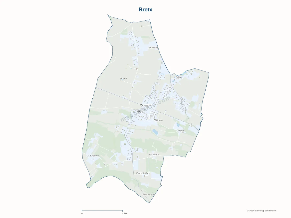 Carte de Bretx à personnaliser