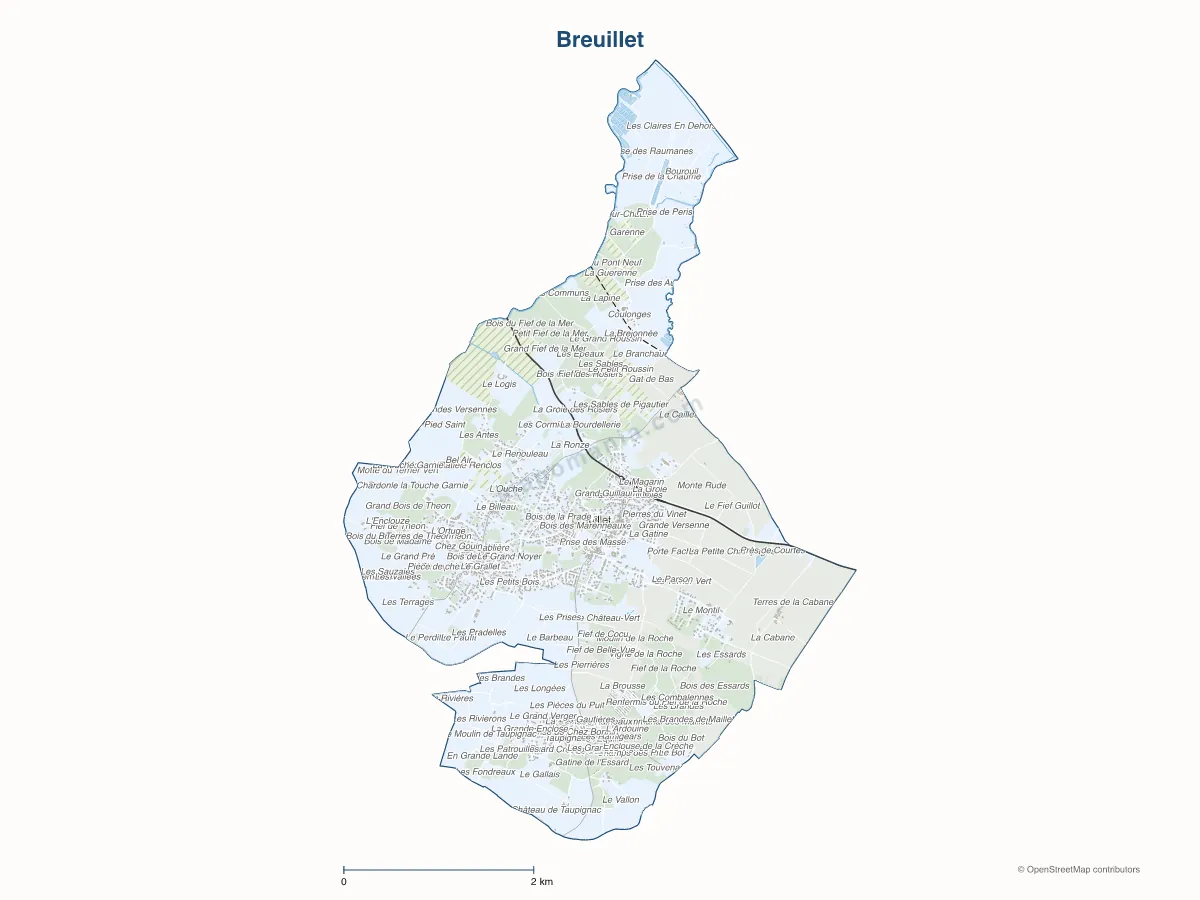 Carte de Breuillet à personnaliser