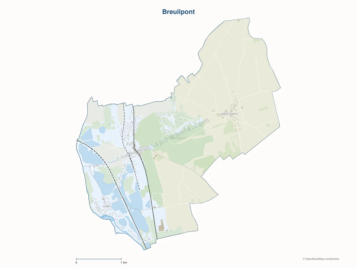 Carte de Breuilpont à personnaliser