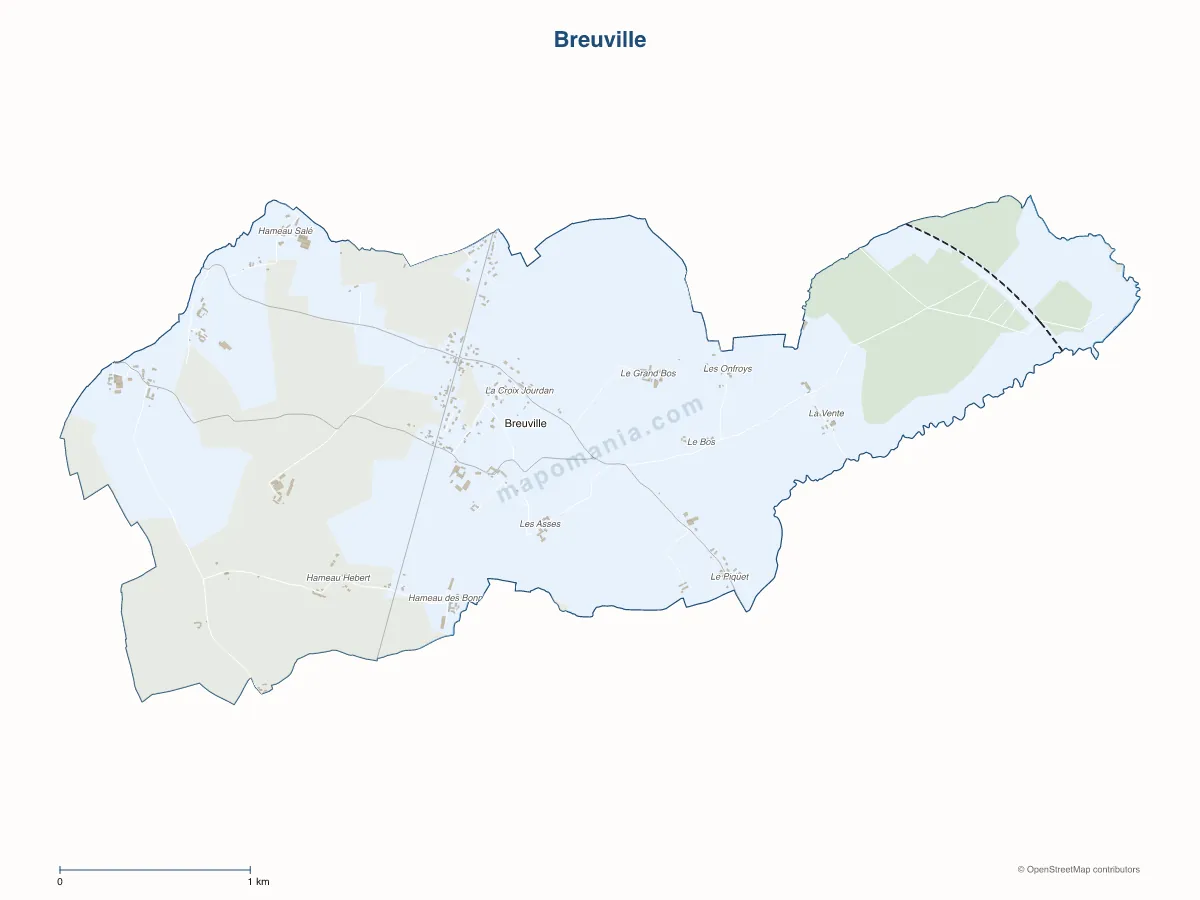 Carte de Breuville à personnaliser