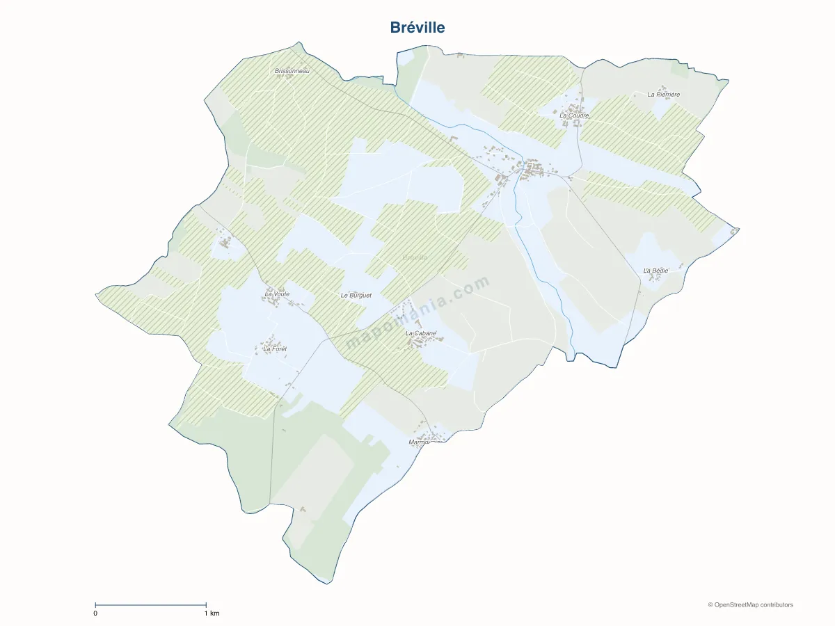 Carte de Bréville à personnaliser
