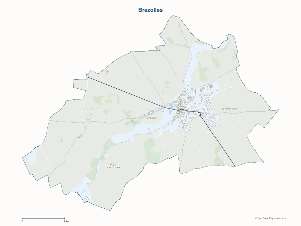 Carte de Brezolles à personnaliser