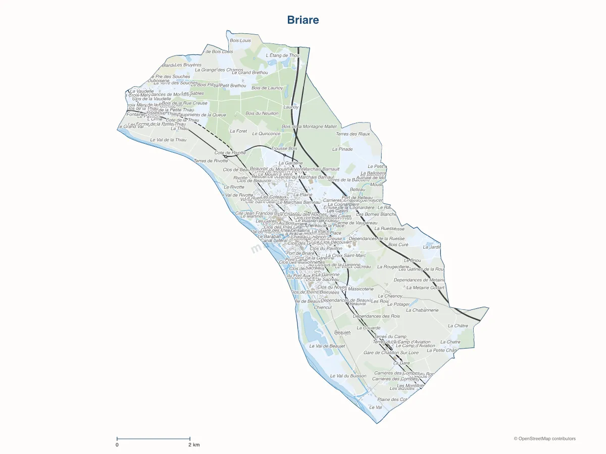 Carte de Briare à personnaliser
