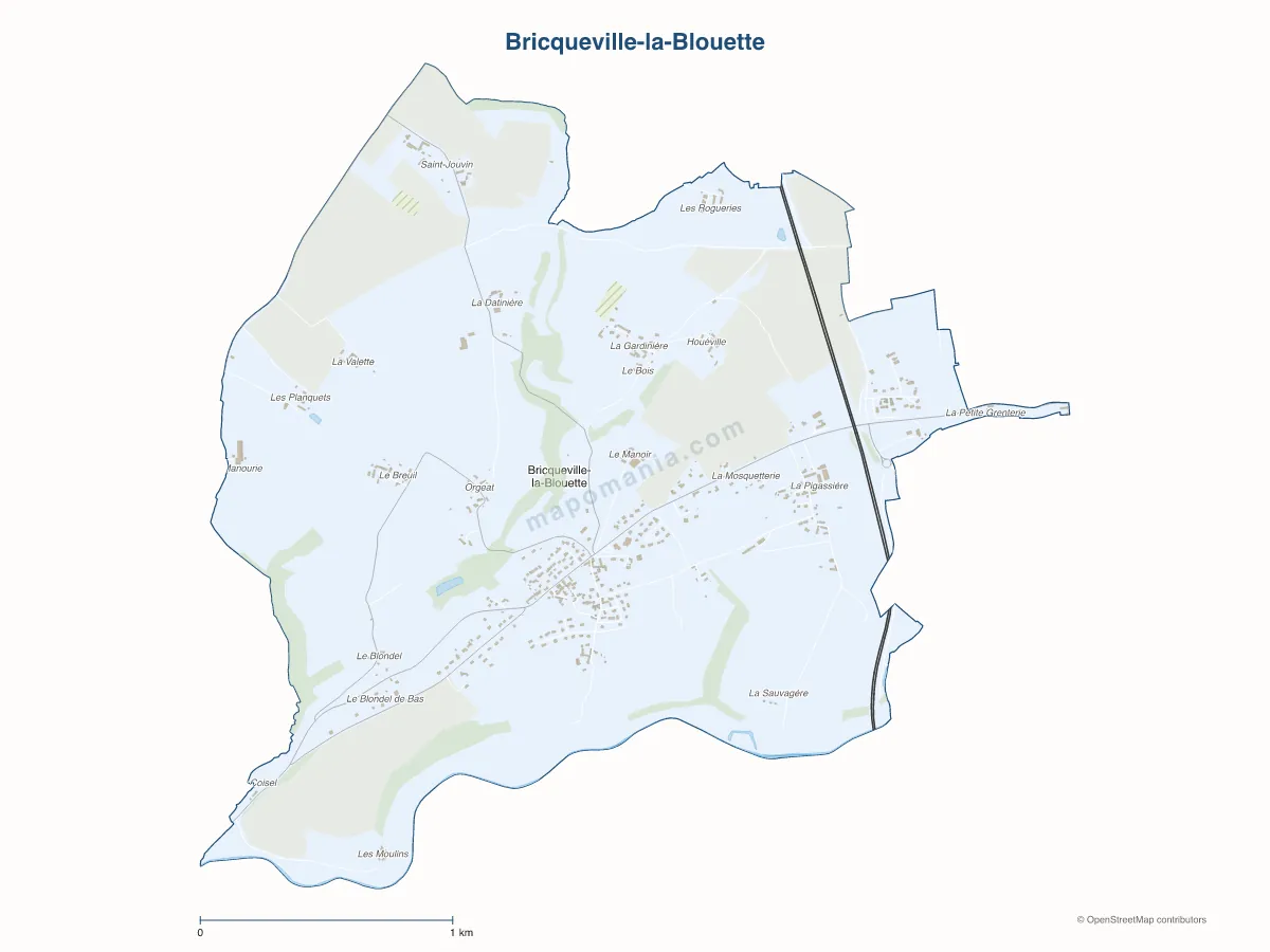 Carte de Bricqueville-la-Blouette à personnaliser