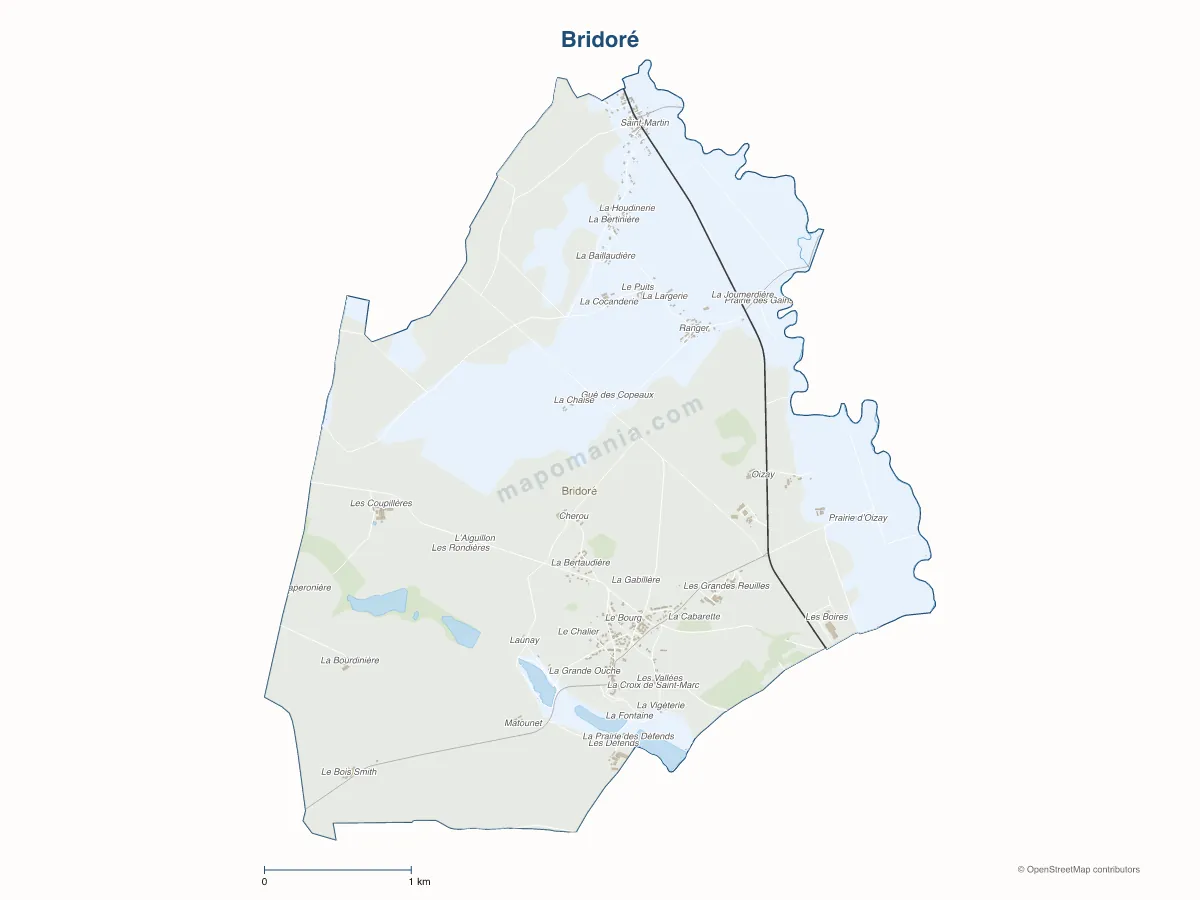 Carte de Bridoré à personnaliser