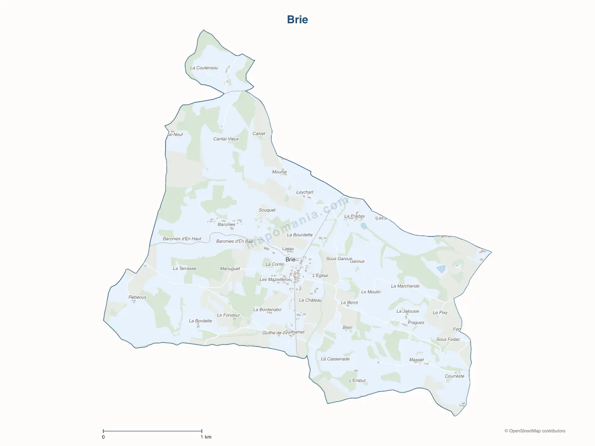 Carte de Brie à personnaliser