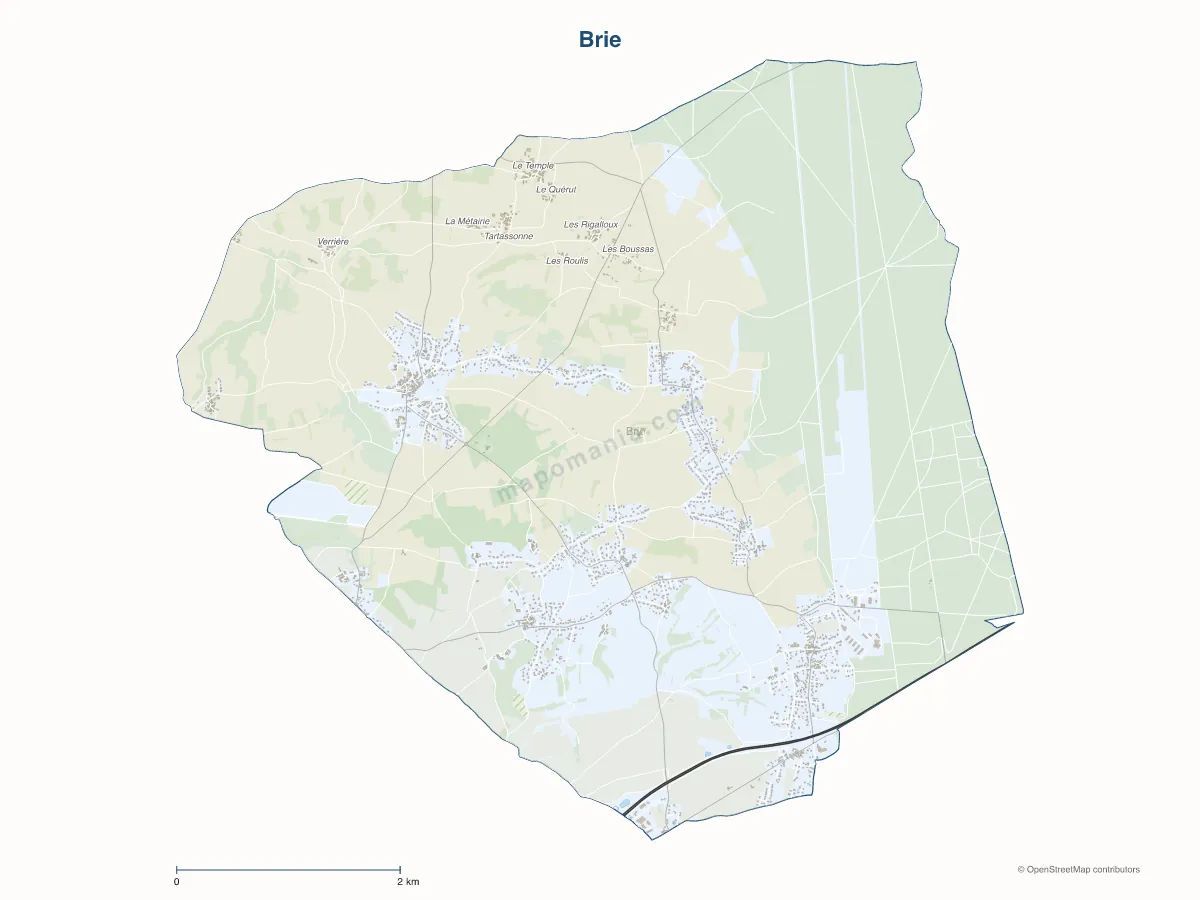 Carte de Brie à personnaliser