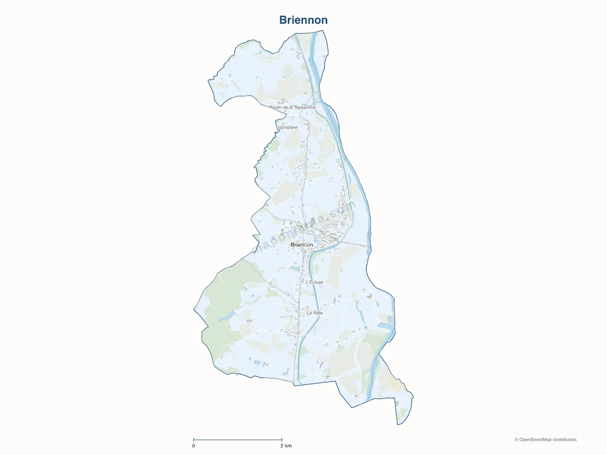 Carte de Briennon à personnaliser