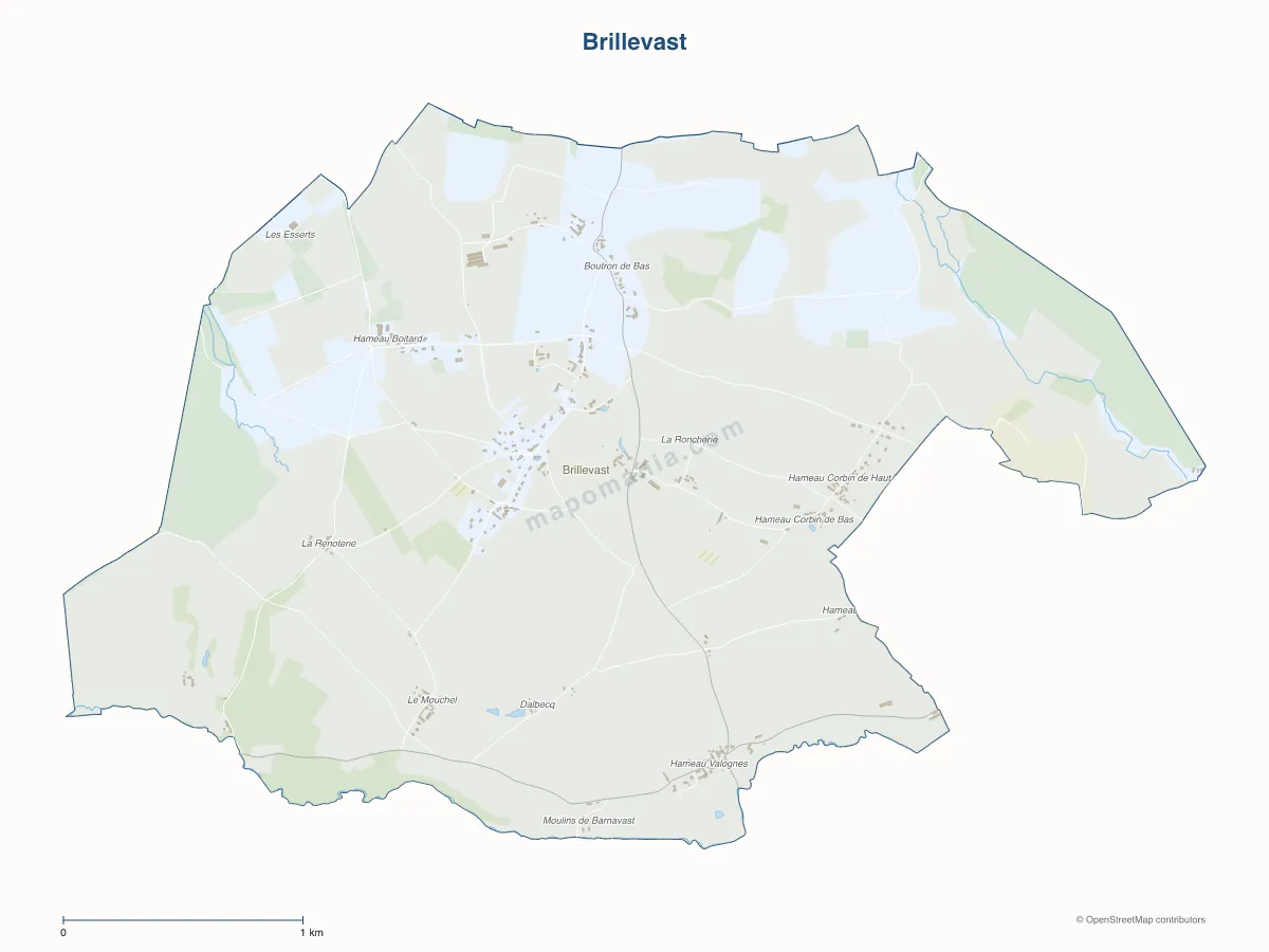 Carte de Brillevast à personnaliser
