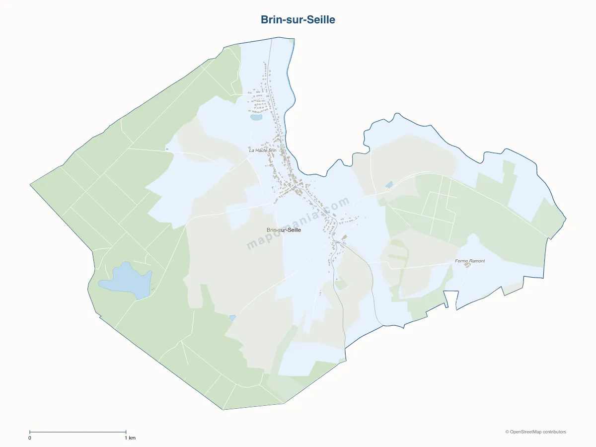 Carte de Brin-sur-Seille à personnaliser