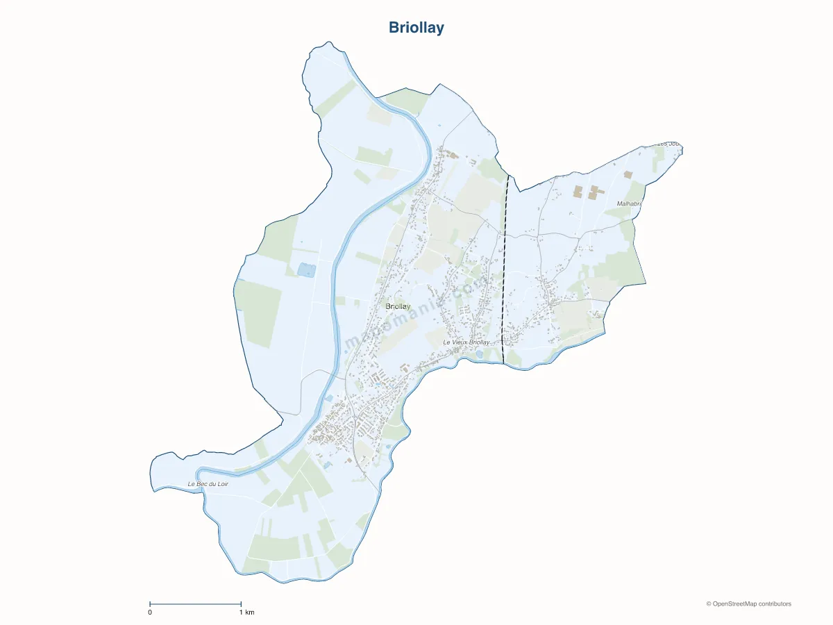 Carte de Briollay à personnaliser
