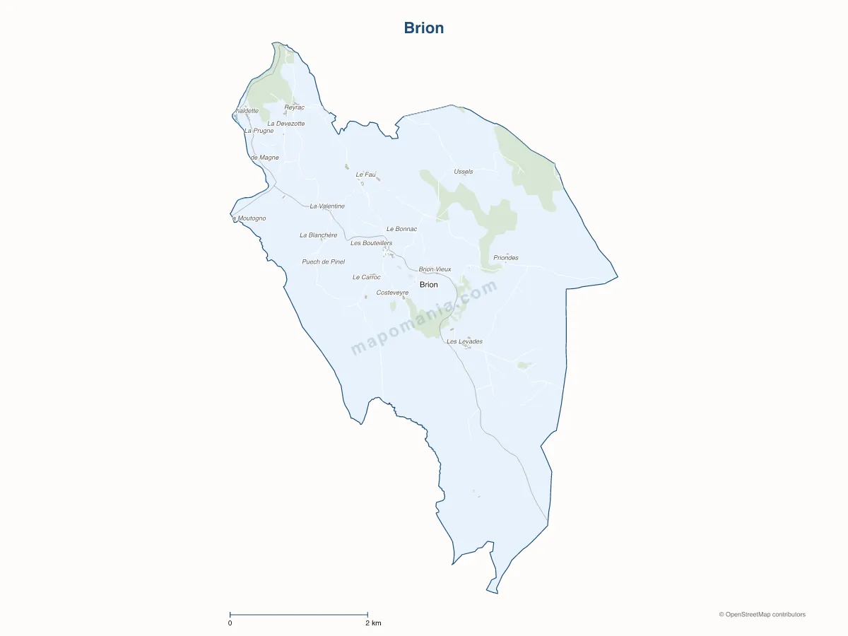 Carte de Brion à personnaliser