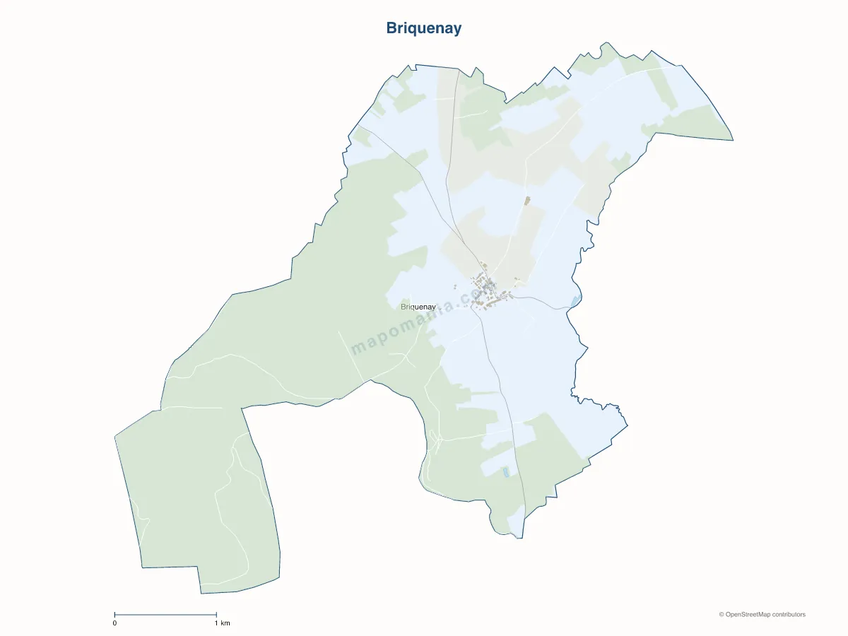 Carte de Briquenay à personnaliser