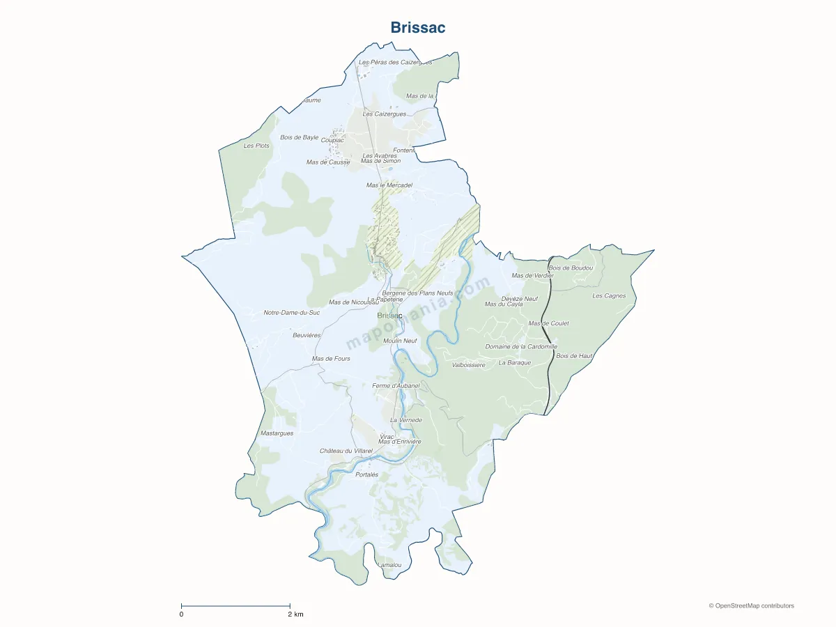 Carte de Brissac à personnaliser