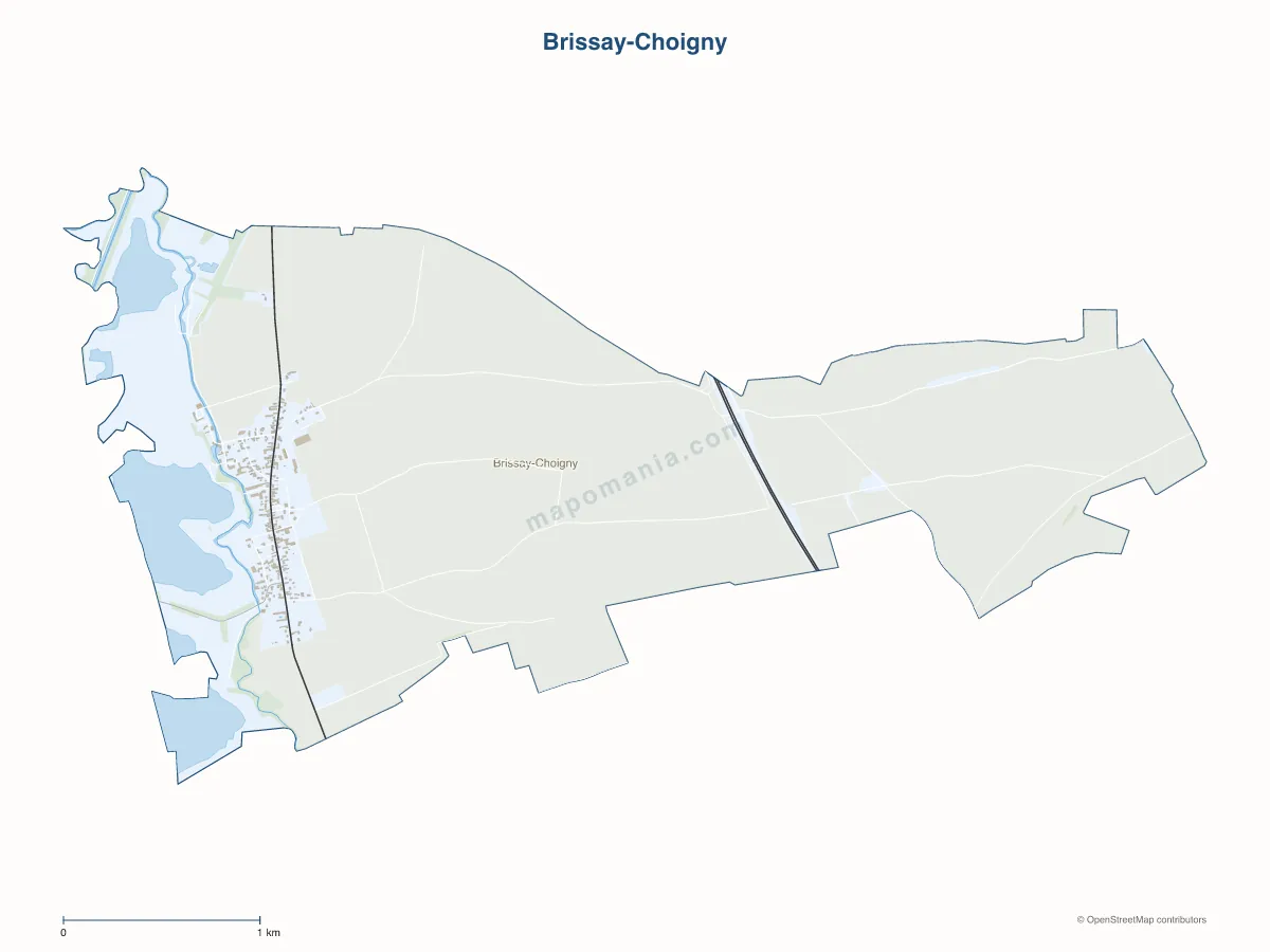 Carte de Brissay-Choigny à personnaliser