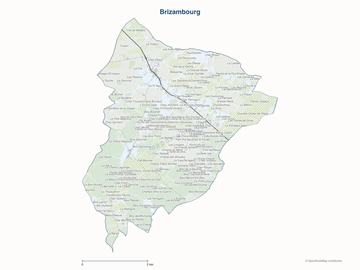 Carte de Brizambourg à personnaliser