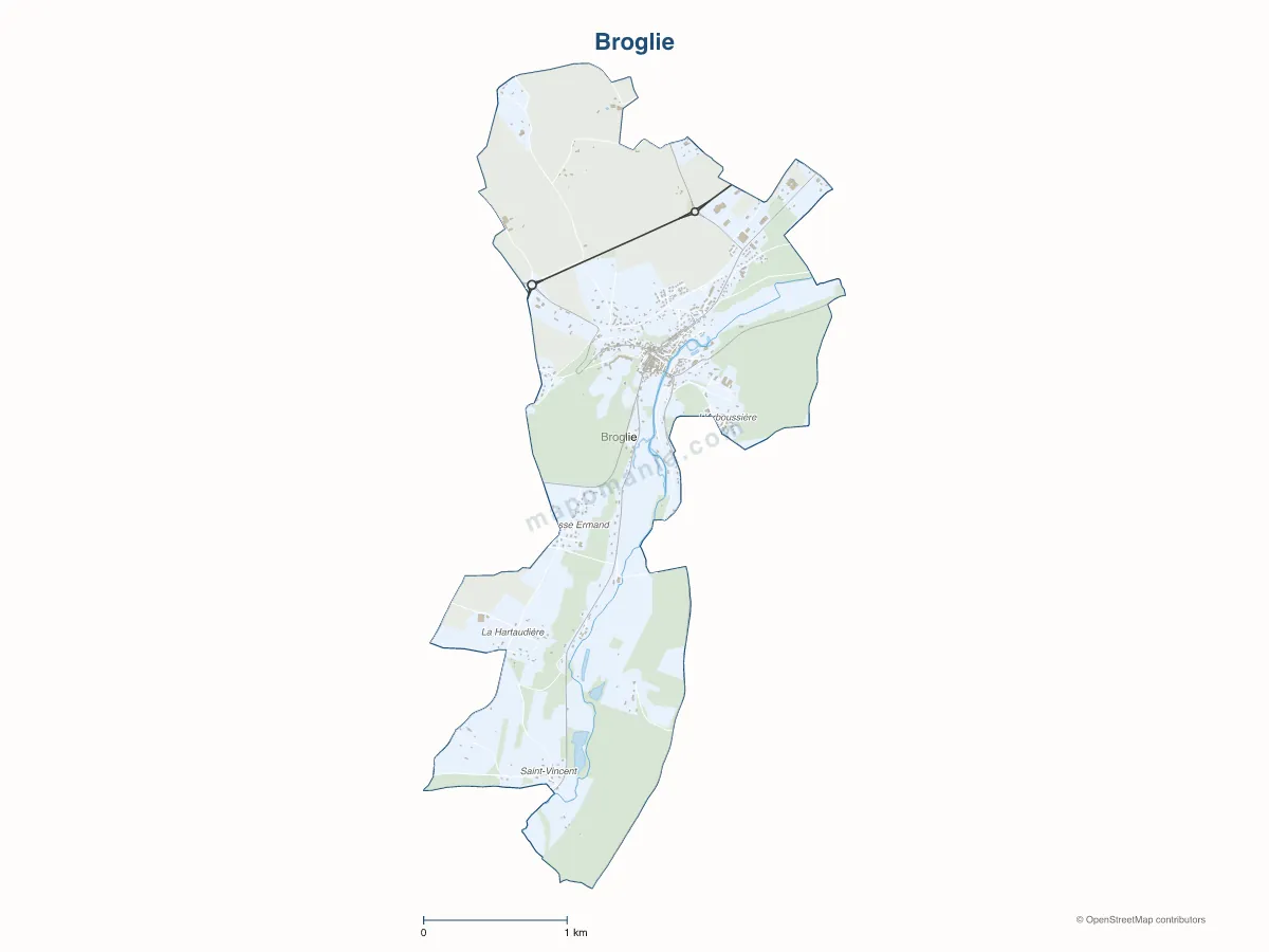 Carte de Broglie à personnaliser