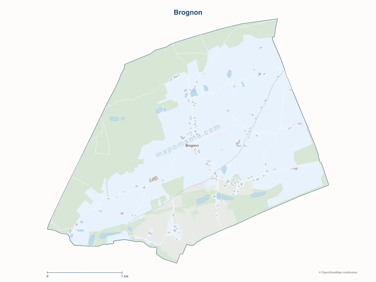 Carte de Brognon à personnaliser