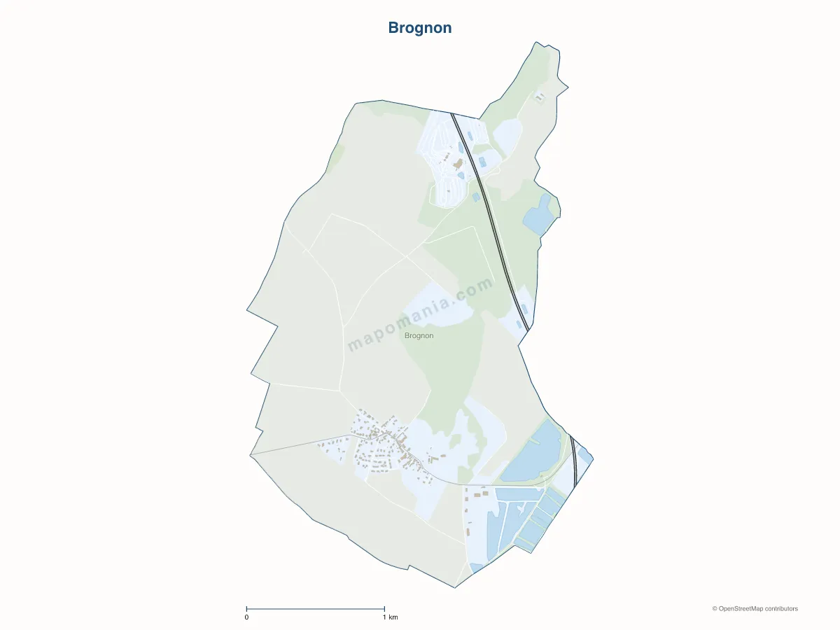 Carte de Brognon à personnaliser