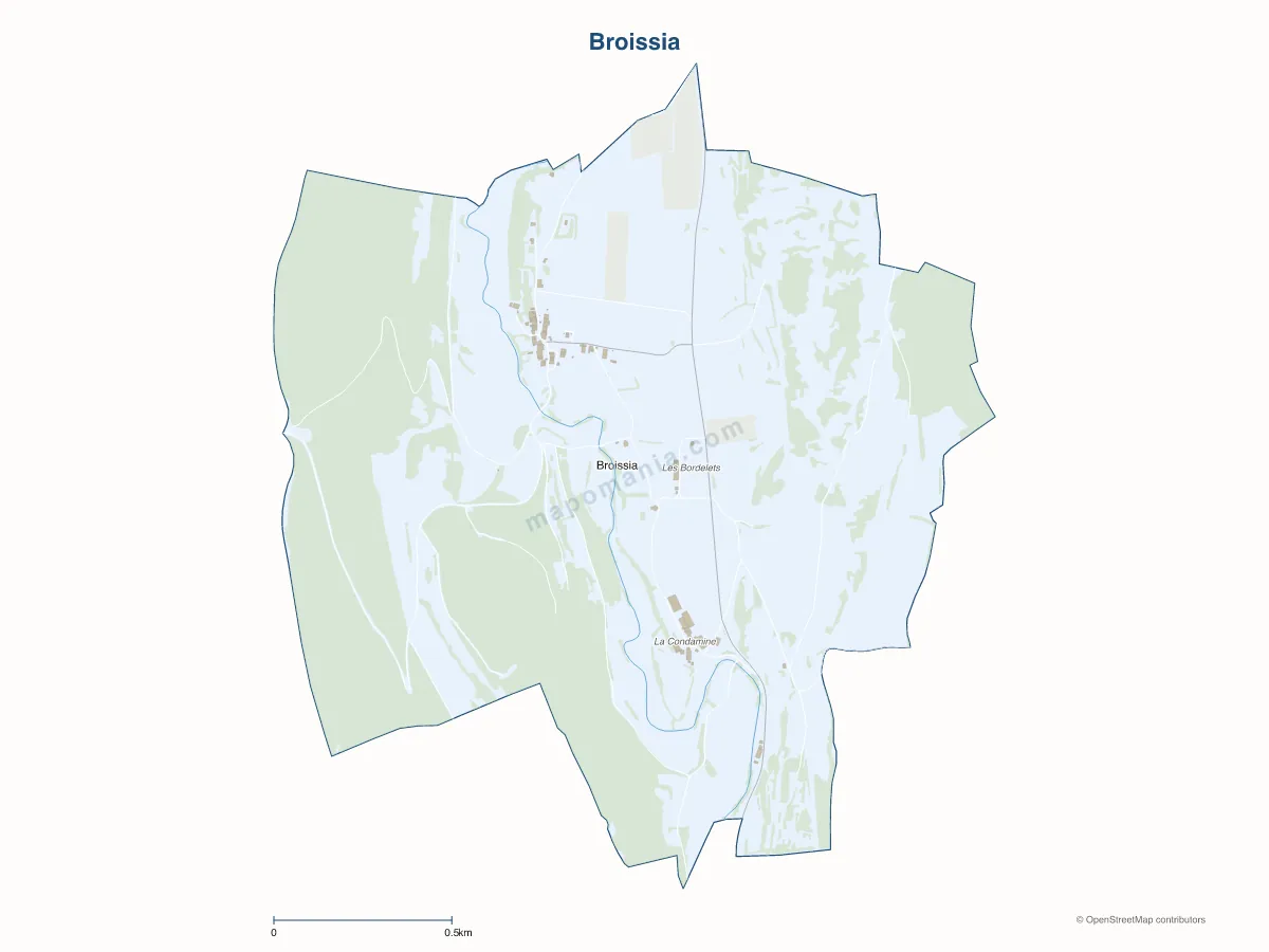 Carte de Broissia à personnaliser