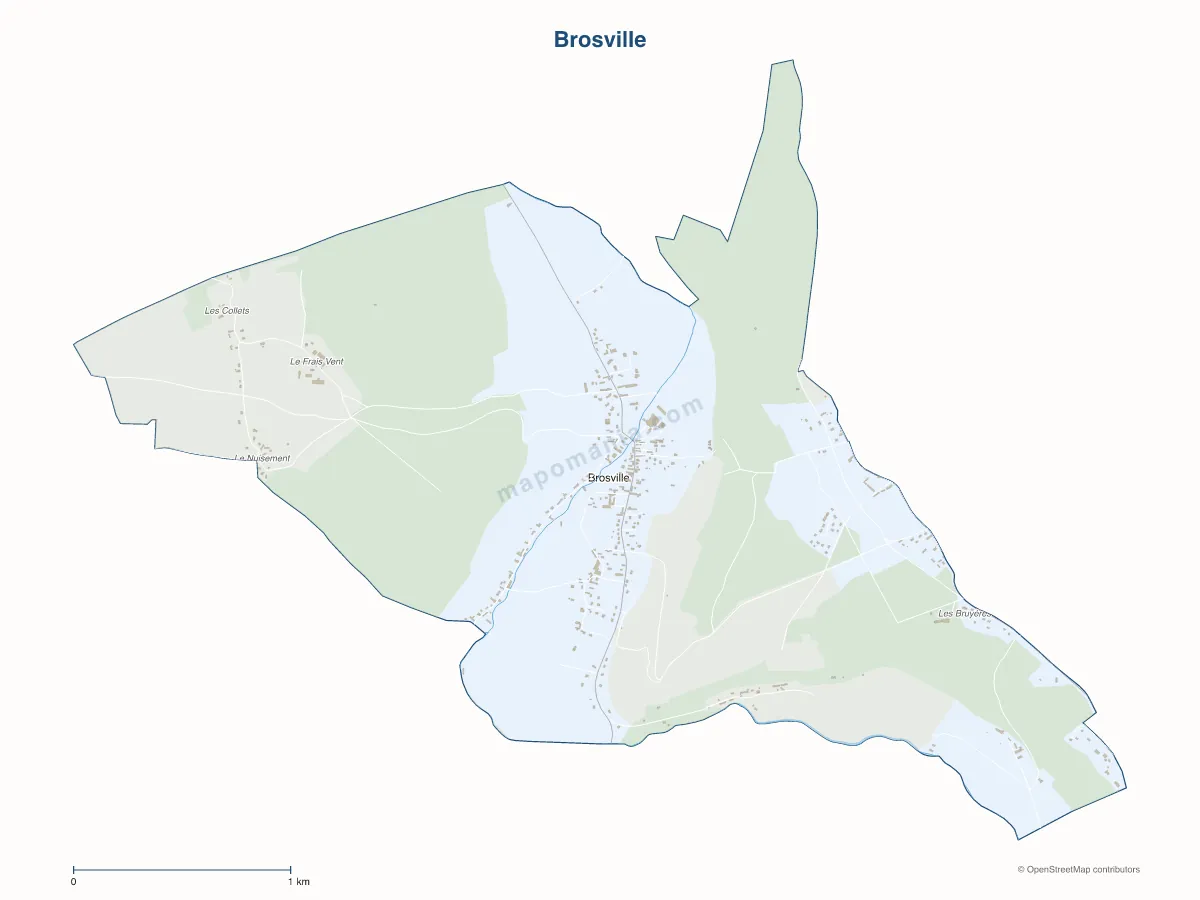 Carte de Brosville à personnaliser