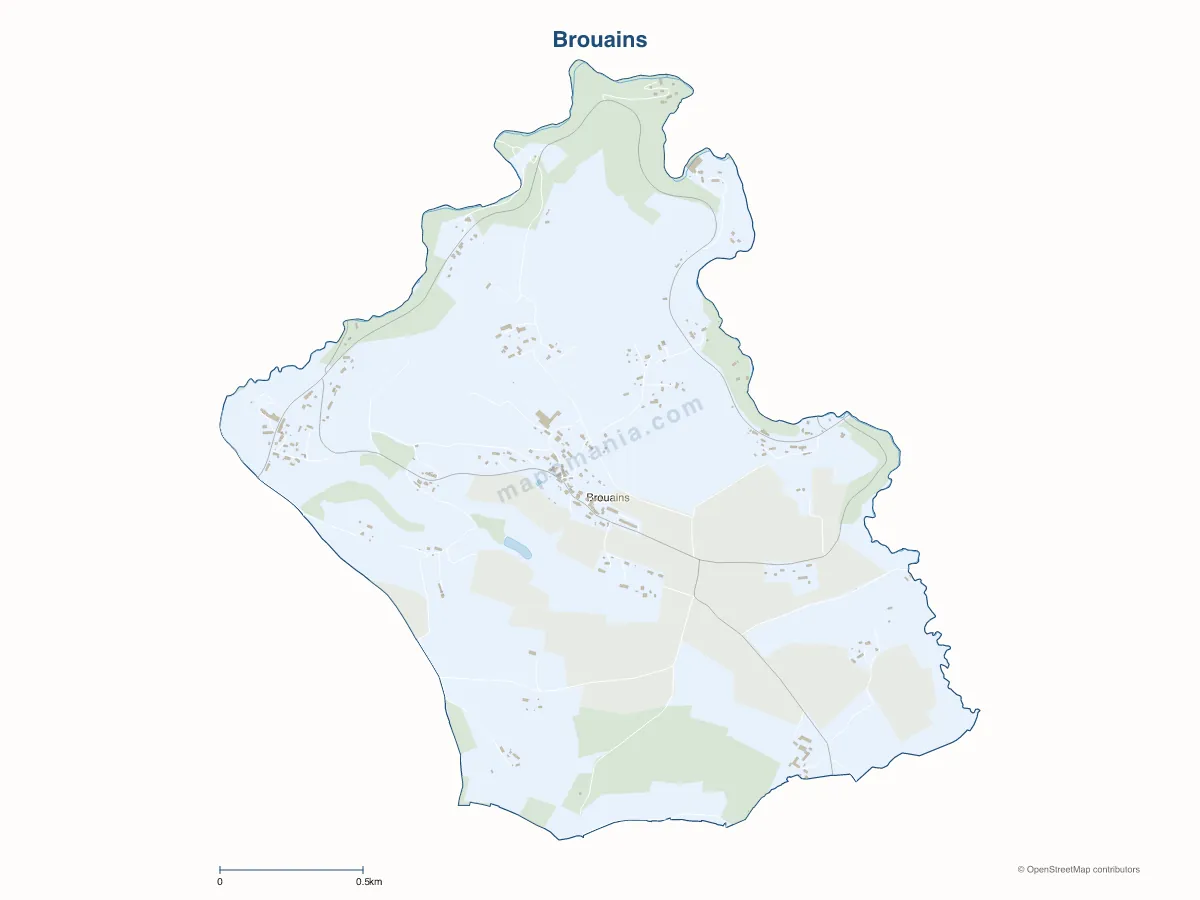 Carte de Brouains à personnaliser
